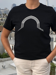 Black Short Sleeve T-Shirt With The Chapel Logo