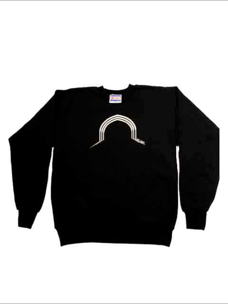 Black Crewneck Sweater With Chapel Logo