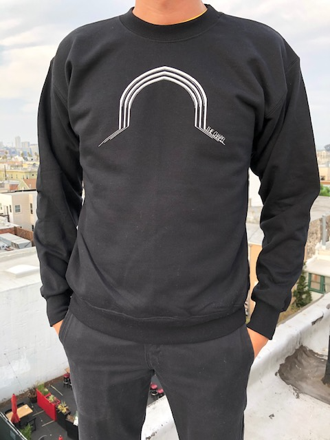 Black Crewneck Sweater With Chapel Logo